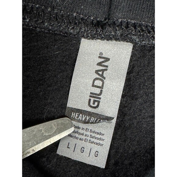 Men’s Black Gildan Hoodie Herbivore Vegan Graphic Large Heavy Blend Vegan - Picture 7 of 8